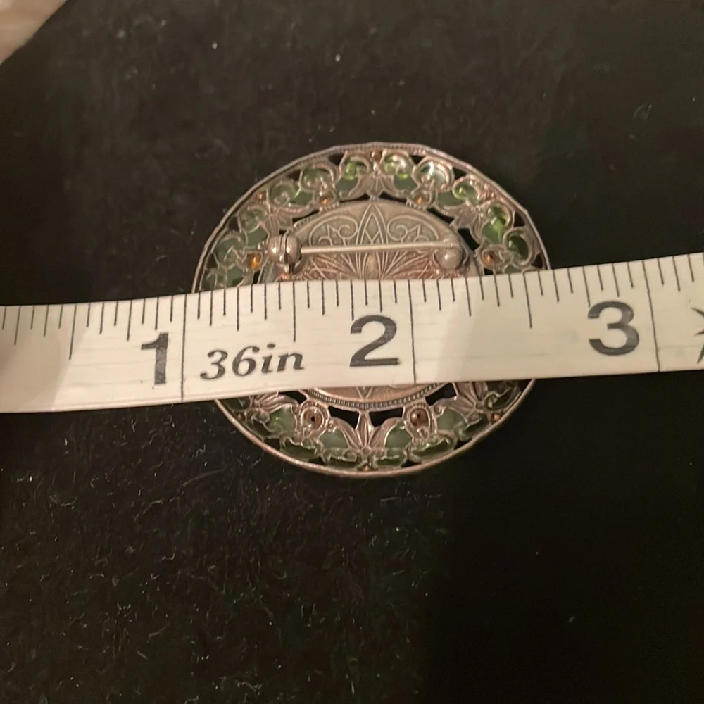 Catherine Popesco Round Brooch from France - Picture 4 of 4